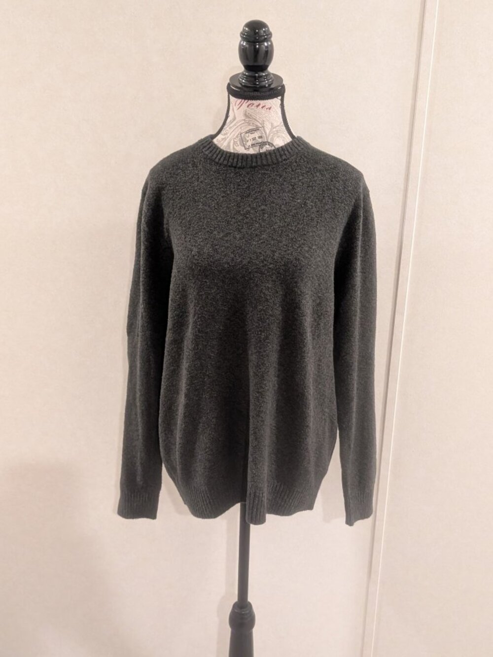 Croft & Barrow Gray Green Crewneck Pullover Sweater Preppy Men's Size Large